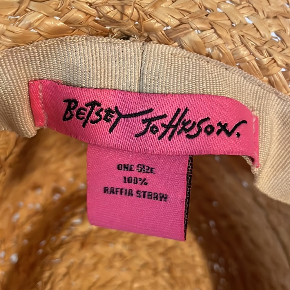 Betsey Johnson, raffia straw hat - Picture 3 of 4